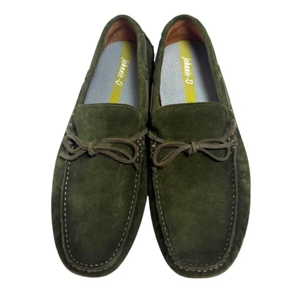 Johnnie-o Green Suede Getaway Driver Men's Sz. 13 - Picture 1 of 6
